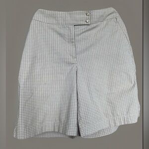 LIZGOLF by Liz Claiborne Womens Shorts Tan & Brown Plaid Pockets Athletic Size 8
